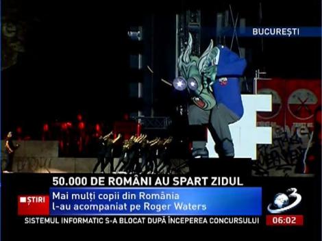 România a dărâmat ZIDUL, în Piaţa Constituţiei, alături de Roger Waters! Concert EXTRAORDINAR pe cea mai mare scenă construită vreodată