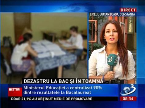 Dezastru la BAC şi în sesiunea de toamnă