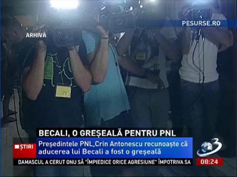 Crin Antonescu recunoaşte: Gigi Becali, o greşeală pentru PNL