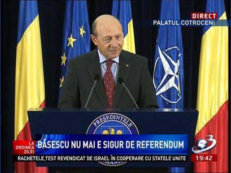 Băsescu: Nu declaşez acum un proiect de referendum national