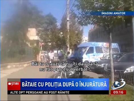 Poliţiştii din Timişoara au pus la pământ un bărbat care îi înjurase