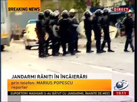 Jandarmi răniţi în incidentele din Capitală