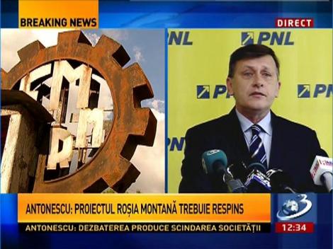 Crin Antonescu: Proiectul Roşia Montană trebuie respins