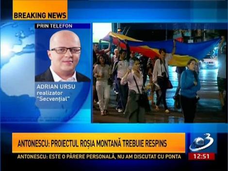 Adrian Ursu, despre poziţia lui Crin Antonescu faţă de proiectul Roşia Montană