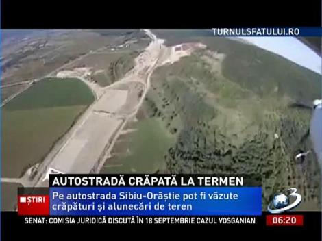 Crăpături, praf şi termene la limită. Aşa arata autostrada Sibiu-Orăştie din elicopter