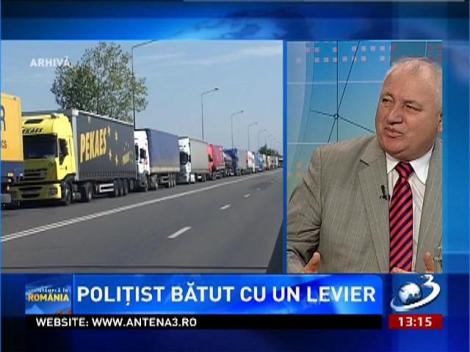 Poliţist din Piteşti, bătut cu un levier