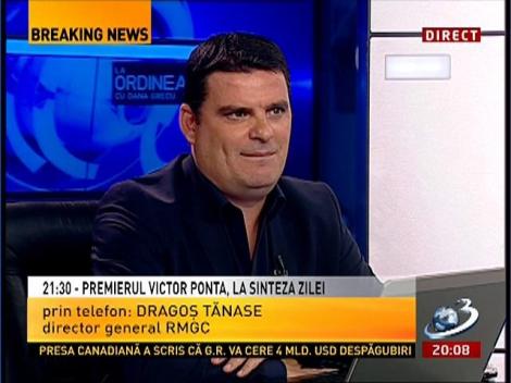 La Ordinea Zilei: Dragoş Tănase, despre procesul RMGC cu Ministerul Mediului