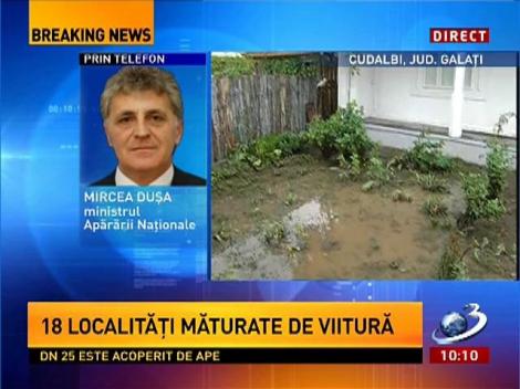 Mircea Duşa, ministrul Apărării Naţionale, despre ajutorul sinistraţilor din Galaţi