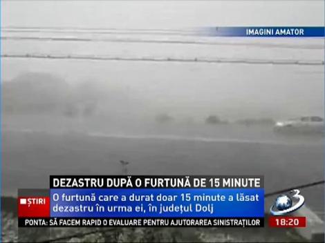 O furtună de 15 minute a făcut dezastru şi la Dolj