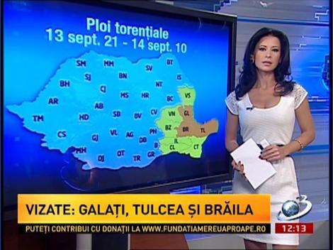 Cod portocaliu de ploi în trei judeţe