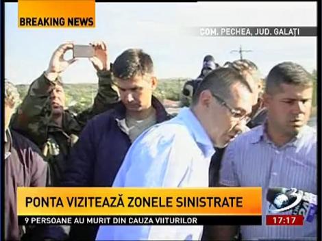 Ponta, de vorbă cu sinistraţii zonelor afectate din Galaţi