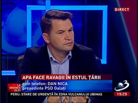 Dan Nica, despre localităţile inundate din judeţul Galaţi:  Nimeni nu îşi explică cum a putut să apară apa acolo!