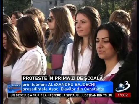 Proteste în prima zi de şcoală, la Constanta