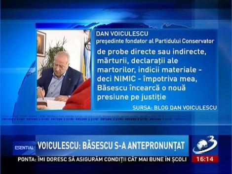 Voiculescu: Băsescu, jos mâinile de pe justiţie!