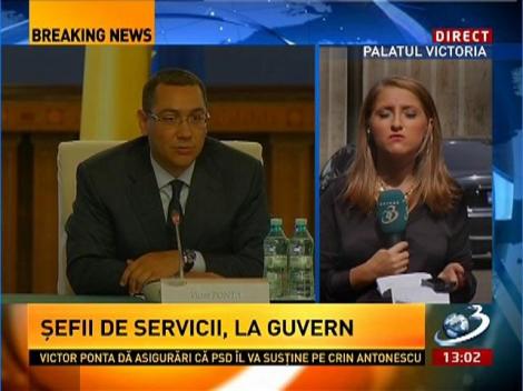 Şefii SRI şi SIE participă la şedinţa de la Guvern