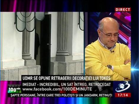 100 de Minute: UDMR se opune retragerii decoraţiei lui Tokes
