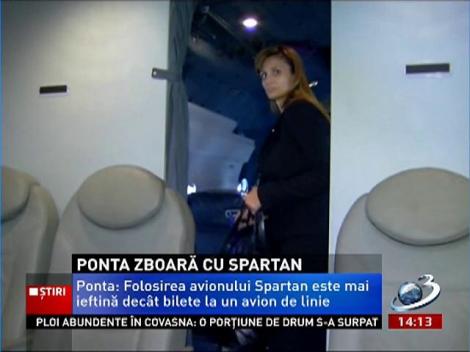 Ponta zboară cu avionul Spartan