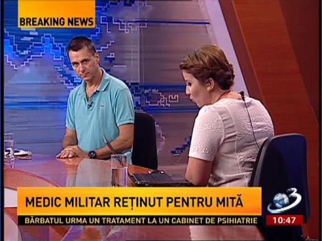 Medic de la Spitalul Armatei, prins luând mită de 2000 de euro de la un pacient