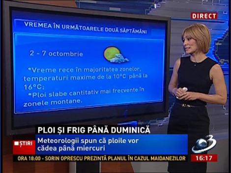 Prognoza meteo pentru următoarele 2 săptămâni
