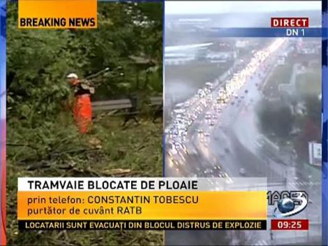 Tramvaie blocate din cauza vremii
