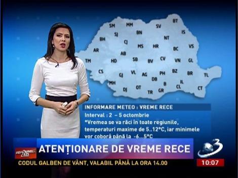Urmează patru zile de FRIG: "Temperaturile vor coborî până la -6 grade"