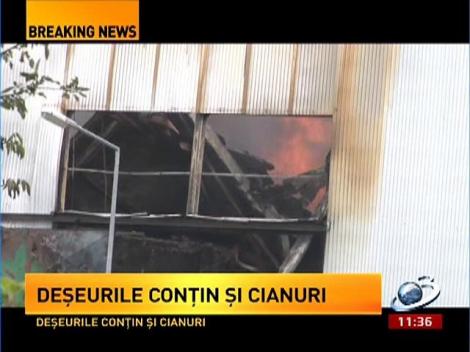 Primele imagini cu incendiul de la Câmpulung