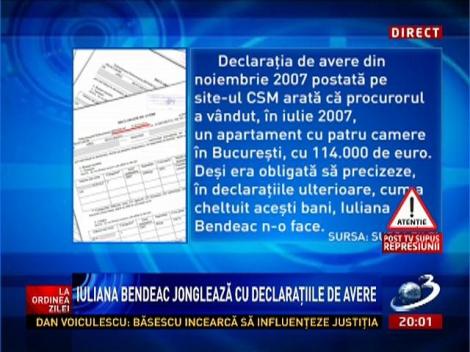 La Ordinea Zilei: Cum jonglează Iuliana Bendeac cu declaraţia de avere