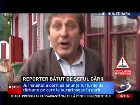 Reporter Antena 3, bătut de şeful gării chiar sub ochii oamenilor legii
