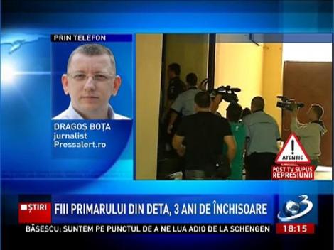 Fii primarului din Deta, 3 ani de închisoare