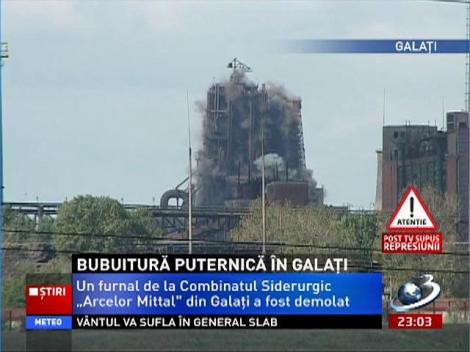 Bubuitură puternică la Galaţi. Un furnal a fost detonat de pirotehnişti
