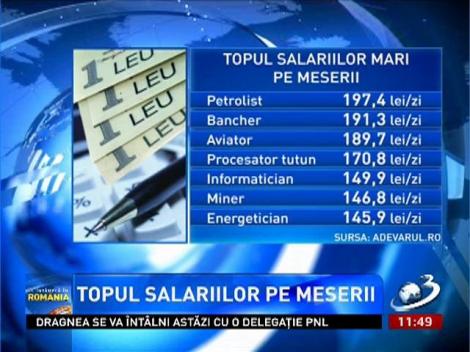 Topul salariilor pe meserii
