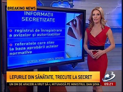Lefurile din sănătate, trecute la secret