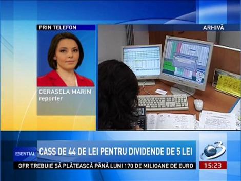 CASS de 44 de lei pentru dividente de 5 lei