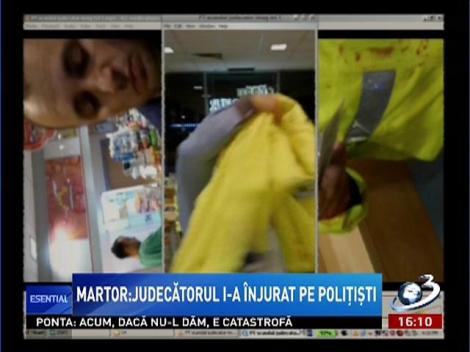Imaginile cu bătaia dintre poliţişti şi judecător, din benzinăria de pe A1