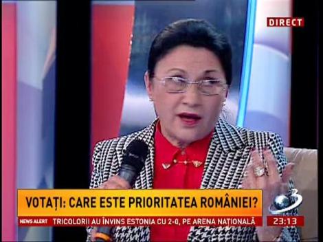 Sinteza Zilei: Pledoaria Ecaterinei Andronescu pentru EDUCAŢIE