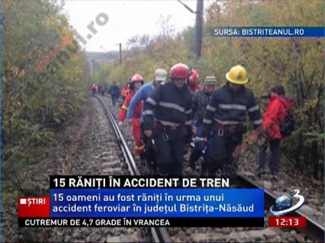 Imagini de la accidentul feroviar din Bistriţa
