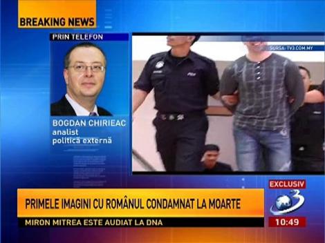 Primele imagini cu românul condamnat la moarte în Malaezia
