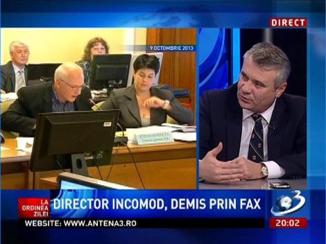 La Ordinea Zilei: Ştefan Marincea va depune plângere penală, după ce a fost demis prin fax
