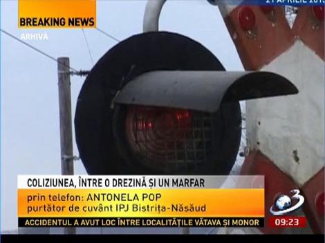 Purtătorul de cuvânt ISU Bistriţa, despre accidentul feroviar dintre o drezină şi un marfar
