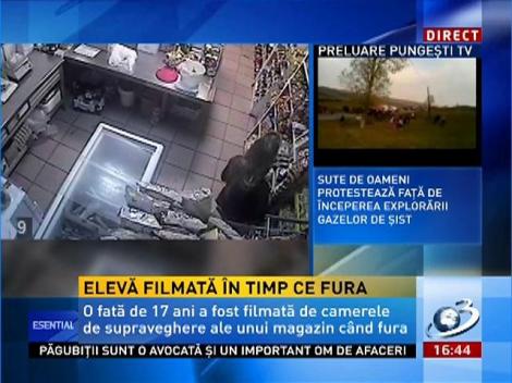O elevă a fost prinsă cum fura dintr-un magazin din Dâmboviţa