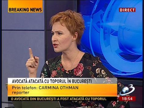 O avocată a fost atacată cu toporul în Bucureşti