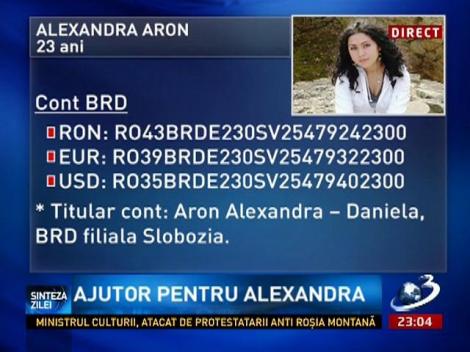 Apel umanitar la "Sinteza zilei": Ajutaţi-o pe Alexandra!
