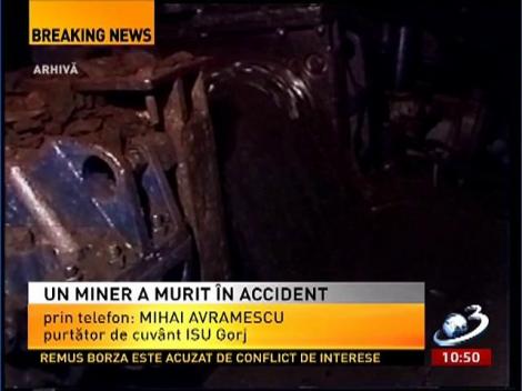 Accident în mina Roşiuţa din judeţul Gorj. Un miner a murit