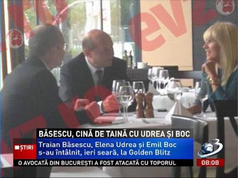 Băsescu, cină de taină cu Udrea şi Boc