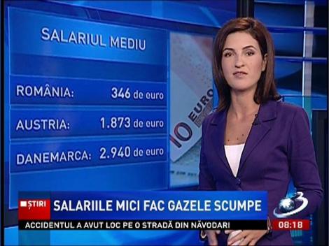 Gazele şi curentul, scumpe pentru români
