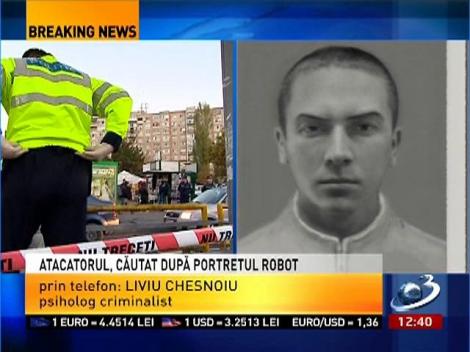 Atacatorul poliţistului, căutat după portretul robot