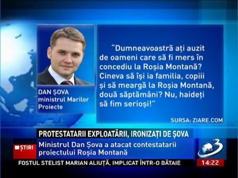 Protestatarii exploatării, ironizaţi de Şova