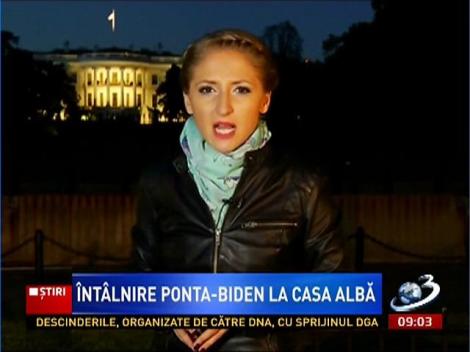 Ponta se întâlneşte la Casa Albă cu Joe Biden, vicepreşedintele SUA