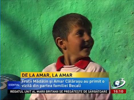 Familia Becali a făcut un gest emoţionant pentru fraţii Amar şi Mădălin, copiii care merg 3 kilometri până la şcoală deşi sunt grav bolnavi