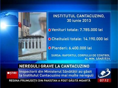 Cheltuieli nejustificate la Institutul Cantacuzino